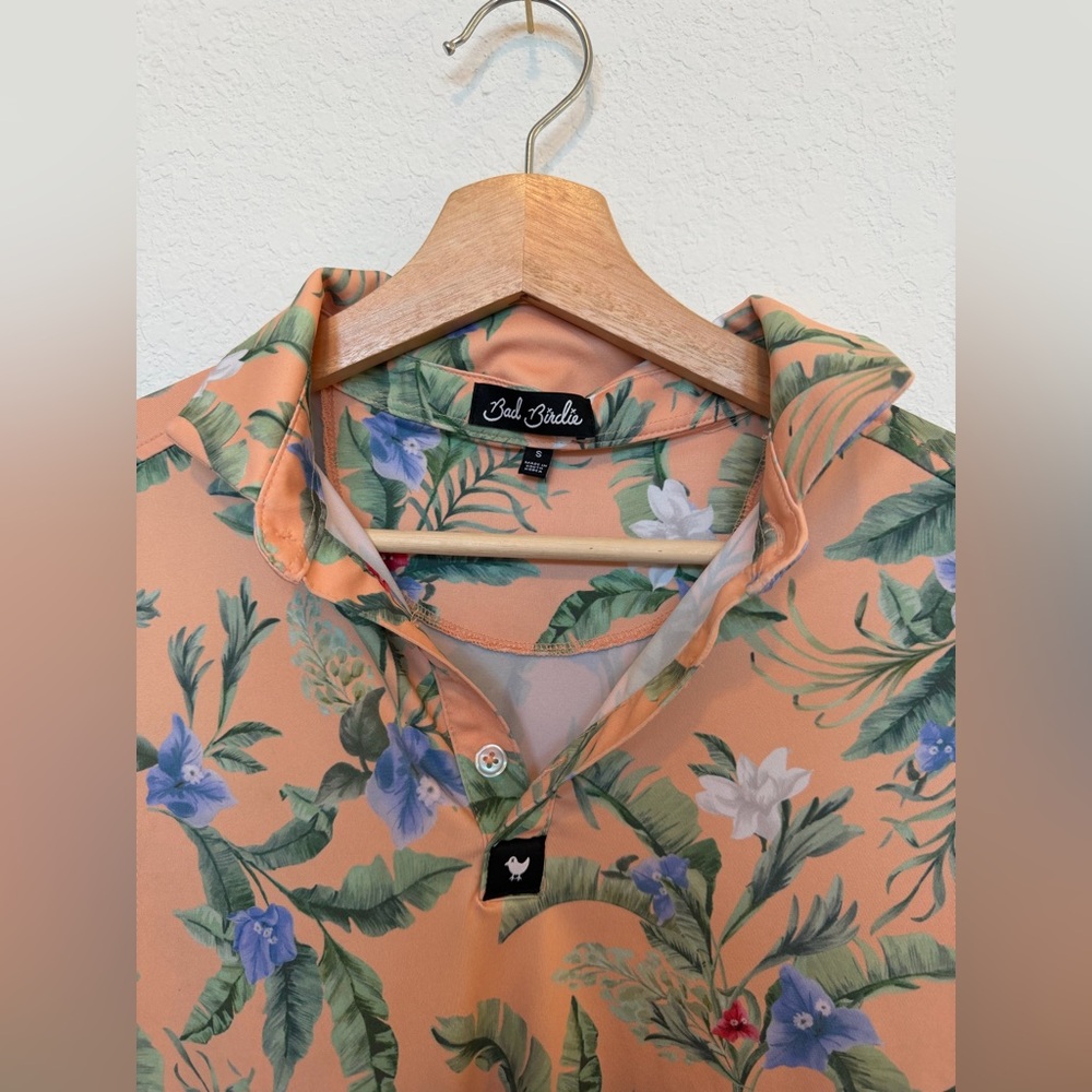 Bad Birdie Men’s Golf Polo Short Sleeve Tropical size small - Picture 3 of 6